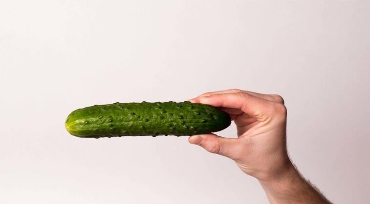 the cucumber symbolizes the penis enlarged by soda